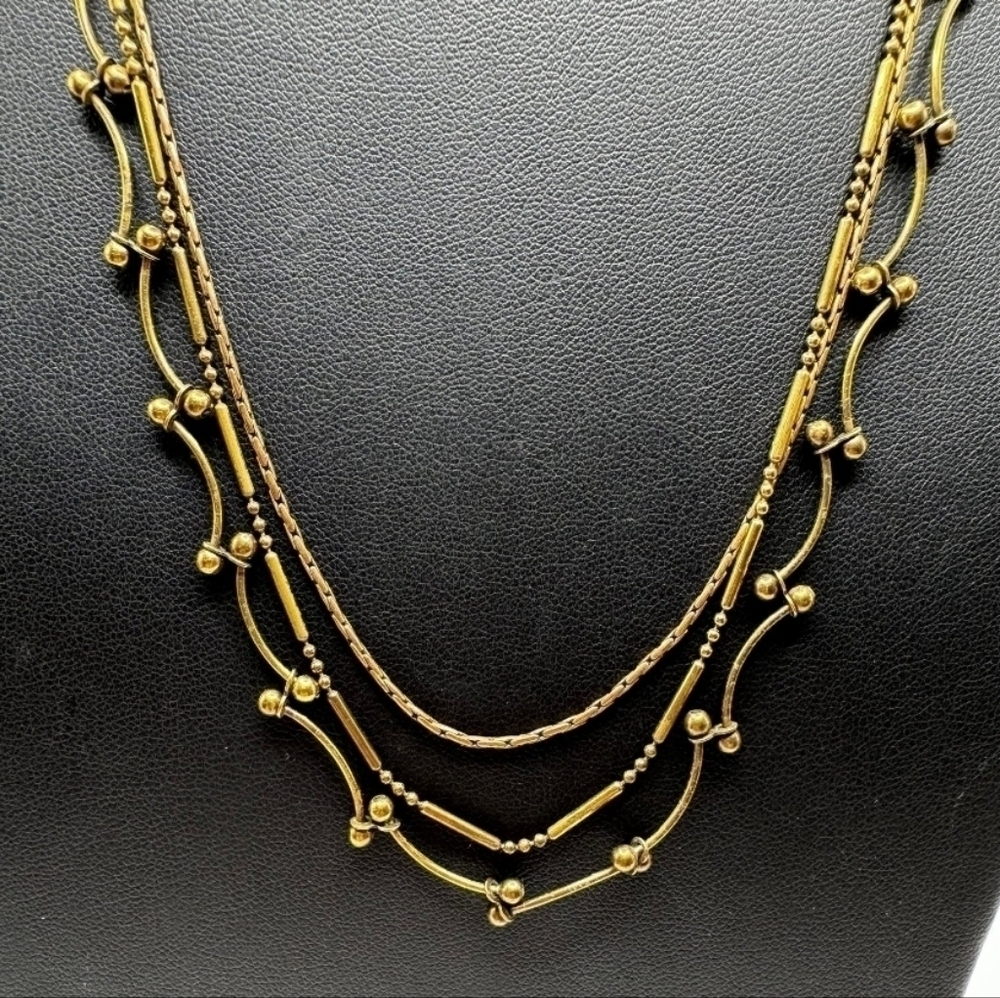 RARE Vintage Brass Necklace by Bulatti Signed